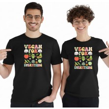 Etoile Studio Vegan Tasarım Unisex %100 Pamuklu Oversize Grafik Baskılı Bisiklet Yaka Tişört