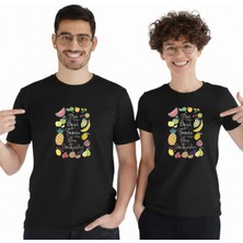 Etoile Studio Vegan Tasarım Unisex %100 Pamuklu Oversize Grafik Baskılı Bisiklet Yaka Tişört