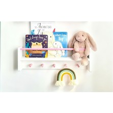 Özgürce 60 cm Mdf Montessori Pembe Raf ve Kitaplık, Şık ve Fonksiyonel Tasarım