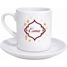 Myworlorganization Kişiye Özel Hilal & Fener Ramazan Temalı Isimli Kahve Fincan Takımı