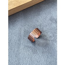 Aida Jewelss El Yapımı Saf Bakır Yüzük Ayarlanabilir Ölçü Saf Bakır Yüzük