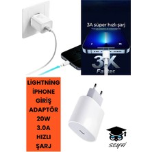 20W 3.0 A Lightning Iphone -C Giriş Adaptör Ac 210-240V 5V=3.0A Şarj Başlığı
