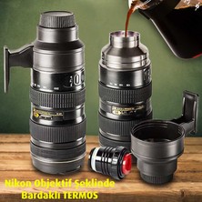 Direkstoktan Tele Objektif Şeklinde Bardaklı Termos Nikon 70-200 Benzeri / Nikkor Vacuum Insulated Thermos Bottle
