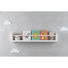 Özgürce Çocuk Odası Montessori Kitaplık ve Raf Seti, 80X9 Cm, Eğitici Organizer