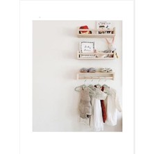 Özgürce Çocuk Odası Ahşap Montessori Askılık Rafı, Şık ve Dayanıklı Tasarım