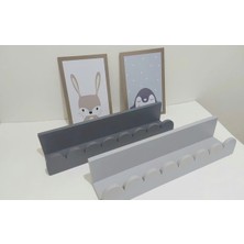 Özgürce 2'li Kavisli Montessori Bebek ve Çocuk Odası Duvar Rafı ve Kitaplık