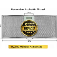 Hgnm E-Trading Turboair 10801290451 Metal Yağ Filtresi 449,5X175,5X9 mm – Elica Electrolux Uyumlu