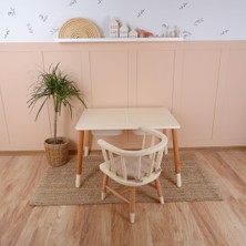 Özgürce Renkli Ahşap Montessori Masa ve Sandalye Seti, Çocuklar Için Eğlenceli ve Güvenli