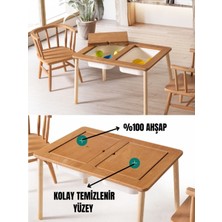 Özgürce Renkli ve Eğlenceli Çocuk Aktivite Masası, Çift Sandalye ile Tamamlandı