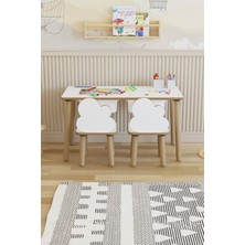 Özgürce Çocuklar Için Renkli Montessori Oyun ve Etkinlik Masası Takımı 2 Bulut Sandalye