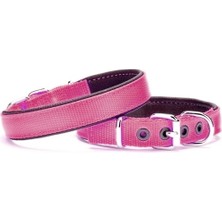 Mestore Yumuşak Doku Köpek Boyun Tasması 1,5/35 cm Pembe - KNY-1535-PMB