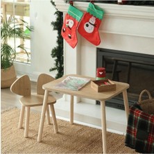 Özgürce Çocuklar Için Ahşap Montessori Masası ve Mickey Sandalye Takımı