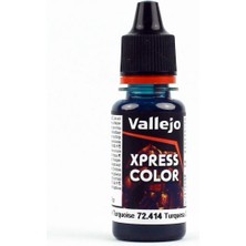 Vallejo 72414 18 Ml. Caribbean Turquoise, Xpress Game Color Serisi Model Boyası