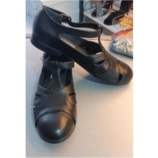 Bitangosu Siyah, Strapora, Swing, Lindy Hop, Dans ve Spor Ayakkabısı, Kapalı Burun, 2 cm Topuk, Düz Taban