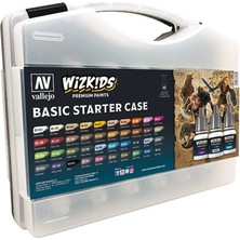 Vallejo 80260 40X8 Ml. Wizkits Başlangıç Model Boyası Seti, Boya Fırçalı ve Özel Çantalı