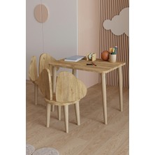 Özgürce Çocuklar Için Renkli Montessori Oyun ve Aktivite Masası Seti (2 Sandalyeli)