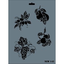 Mestore Rich New Seri N-142 Stencil 35X25 cm - 9996670593151