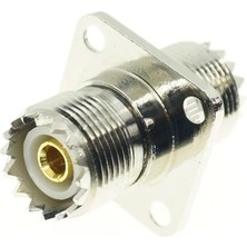 Motto Uhf SO239 Çift Taraflı Şase Dişi Konnektör – Kare Flanş Panel Tip