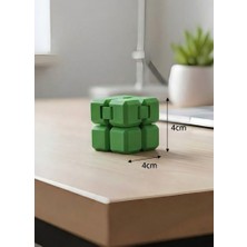 Venora Concept Yeşil Renkte Sonsuz Küp | Stres Küpü | Infinity Küp | 3D Baskı