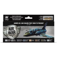 Vallejo 71627 8X18 Ml. Armée De L'air Colors Post Wwıı To Present, Model Air Serisi Model Boyası Seti