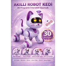 Trendzone 24CM Akıllı Robot Kedi Kumandalı 30 Programlı Şarjlı Dokunmatik Dans Eden Interaktif Oyuncak