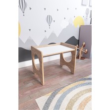 Özgürce Renkli Montessori Çocuk Oyun ve Çalışma Masası ve Sandalyesi Seti