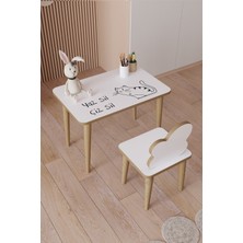 Özgürce Çocuk Yaz Masa ve Sandalye Seti, Geniş ve Renkli Montessori Tasarımı