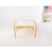 Özgürce Çift Taraflı Montessori Çocuk Aktivite Masası 58X78CM
