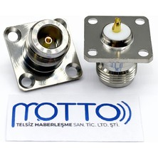 Motto N Tip Dişi Panel Tip Flanşlı Konnektör (4 Delik)