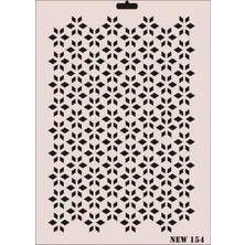 Mestore Rich New Seri N-154 Stencil 35X25 cm - 9996670075602