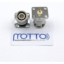 Motto Bnc Dişi Panel Tip Flanşlı Konnektör (4 Delik)