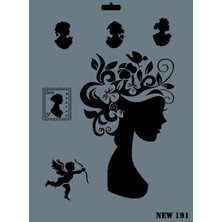 Mestore Rich New Seri N-191 Stencil 35X25 cm - 9996670593281