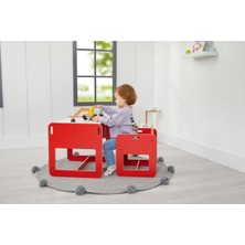 Özgürce Çocuklar Için Ahşap Montessori Aktivite Masa ve Sandalye Seti, Kırmızı