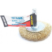 Mestore Hawk HA10129 Pimli Sarı Tel Daire Fırça 50X6 mm - 8695348101292