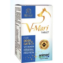 Mestore Animari V-Mari Kedi Köpek Vitamin Mineral Protein Tablet 70 Adet - 13188