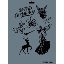 Mestore Rich New Seri N-216 Stencil 35X25 cm - 9996670593342