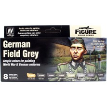 Vallejo 70181 8X18 Ml. German Field Grey Uniform By Jaume Ortiz, Model Color Serisi Model Boyası Seti