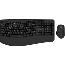 Flamex Kablosuz Klavye - Mouse Seti Multimedia - Ergomik Bilek Destek Q Kalvye (5047)