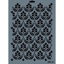 Mestore Rich New Seri N-157 Stencil 35X25 cm - 9996670593236