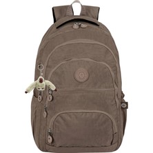 Alanç Gift Lüks Krinkıl Unisex Suya Dayanıklı Kumaş Lise ve Ortaokul Sırt Çantası, Çok Gözlü Okul Çantası