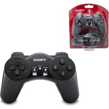 Shopwave Joypad - Gamepad Siyah Oyun Kolu USB Kablo 13 Düğme - 8 Yön Tetikleyici 1.5mt Kablo