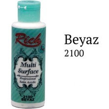 Mestore Rich Multi Surface 2100 Beyaz Akrilik Boya 120 cc - 8682374027566