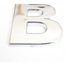 Cemax B Harfi  3,75 cm Krom Yapışkanlı