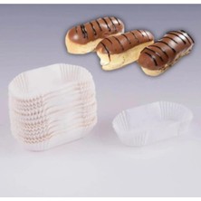 abnturk 600 Adet Büyük Boy Isıya Dayanıklı Yanmaz Yapışmaz Ekler Kapsülü Muffin Kek Kalıbı 40*85MM 25MM