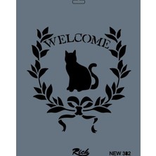 Mestore Rich New Seri N-382 Stencil 35X25 cm - 9996670593540