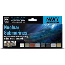 Vallejo 71611 8X18 Ml. Nuclear Submarines, Model Air Serisi Model Boyası Seti