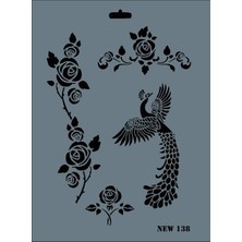 Mestore Rich New Seri N-138 Stencil 35X25 cm - 9996670593113