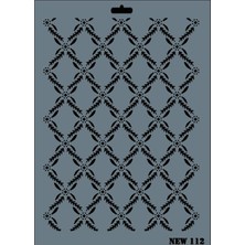 Mestore Rich New Seri N-112 Stencil 35X25 cm - 9996670592901