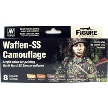 Vallejo 70180 8X18 Ml. Waffen Ss Camouflage By Jaume Ortiz, Model Color Serisi Model Boyası Seti
