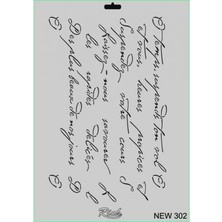 Mestore Rich New Seri N-302 Stencil 35X25 cm - 9996670075572